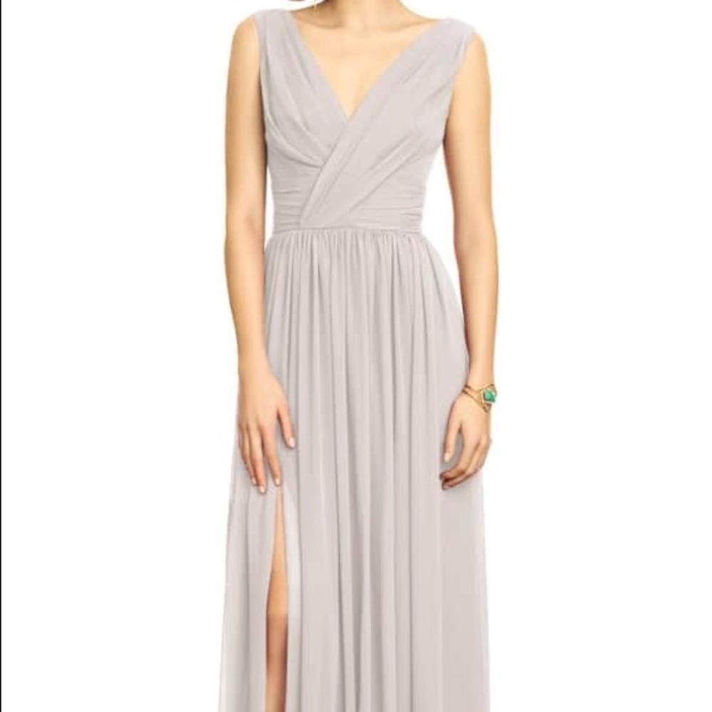 Bridesmaid Dress - Surplice Ruched Chiffon Gown
